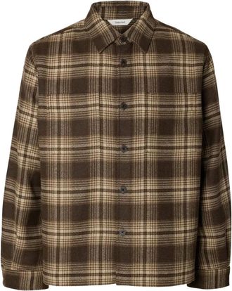 Selected Chaqueta de corte regular - Jackets - Hombre - Marr&oacute;n - XL