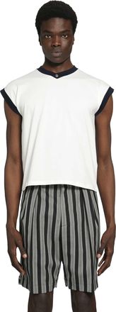Versace Stretch Cotton Jersey V-Neck T-Shirt