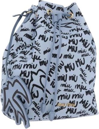 Miu Miu Pre-owned Bucket Bag - Dames - Vintage Tas - Blauw - ONE Size - Vintage