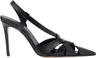 Scarosso Hoge Hak Sandalen - Dames - Sandalen met hakken - Zwart - 36 EU - Leer - Schoenen
