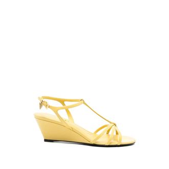 Prada Wedges, female, Yellow, Size: 7 1/2 US T-strap Sandals