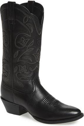 Ariat Heritage Western R-Toe Boot in Black Leather at Nordstrom Rack, Size 7