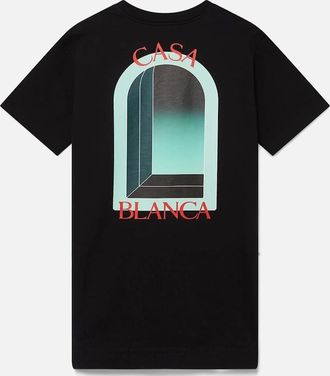 Casablanca Mens Casablanca LArche Colore T-Shirt Black - Size: 38