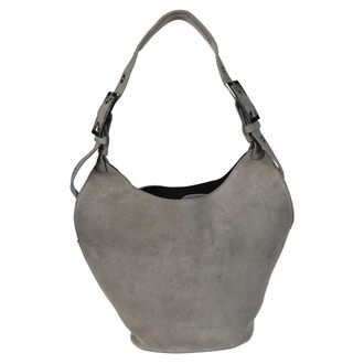 Dondup Shoulder Bags, female, Gray, Size: ONE SIZE Small Hobo in Crosta