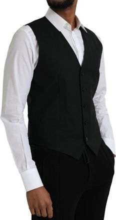 Dolce & Gabbana Virgin Wool Formal Vest - Black