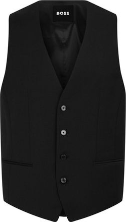 HUGO BOSS Mens Fit Waistcoat in Black 001