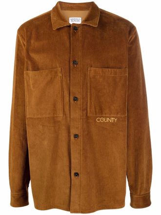 Marcelo Burlon Ribfluwelen overhemd - Bruin