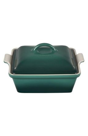 LE CREUSET Heritage 2 1/2 Quart Covered Square Stoneware Casserole in Artichaut at Nordstrom