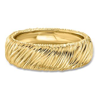 Ross-Simons 14kt Yellow Gold-Plated Textured Bangle Bracelet
