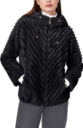 Bernardo Faux Fur Jacket in Black at Nordstrom Rack, Size Small