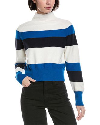 Brodie Mock Neck Cashmere-Blend Sweater