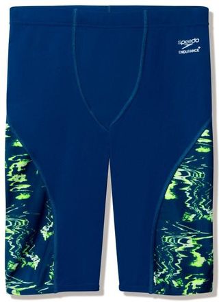 Speedo Male Spliced Printed Jammer Badehose f&uuml;r Herren | blau