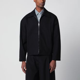 Namacheko Black cotton zip-up jacket