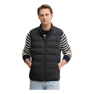 Guess Jassen, Heren, Zwart, S, Polyester, Gewatteerd Vest