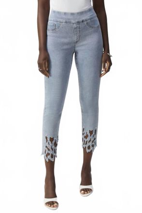 Joseph Ribkoff Slim Fit Pull-On Jeans In Light Blue