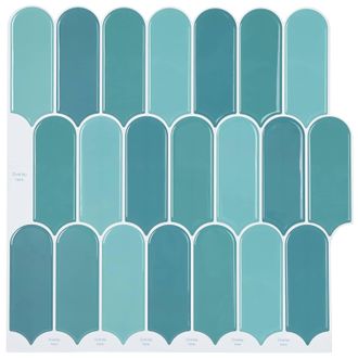 vidaXL Loseta De Pluma 10 Pcs Azul 30 X 30 Cm Poliuretano Y Pet Vidaxl