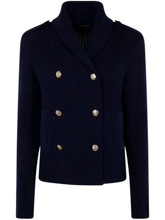 Lauren Ralph Lauren double-breasted jacket - women - Cotton - L - Blue