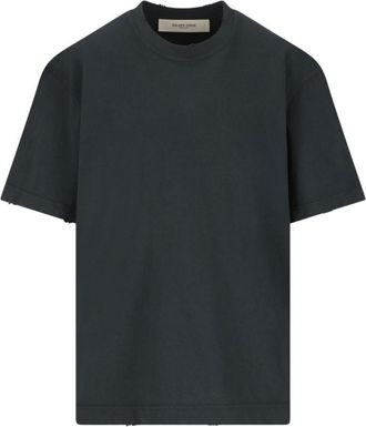 Golden Goose Washed Black Crew Neck T-Shirt