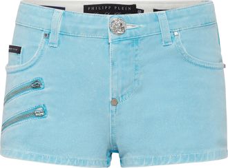 Philipp Plein Denim Hot Pants Biker