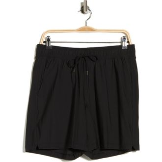 90 Degree by Reflex Madras Power 7-Inch Shorts in Black at Nordstrom Rack, Size Xx-Large