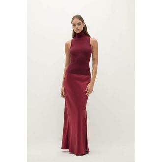 Naked Cashmere Siren Silk Maxi Skirt in Bordeaux at Nordstrom, Size X-Small