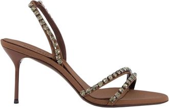 PARIS TEXAS Schoenen, Dames, Bruin, 36 EU, Leer, Lidia 70 Sandalen met Studs