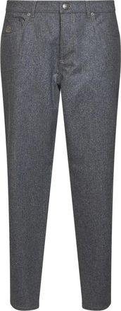 Brunello Cucinelli Slim-fit Broeken - Heren - Slim Fit Broeken - Grijs - M - Wol - Broeken