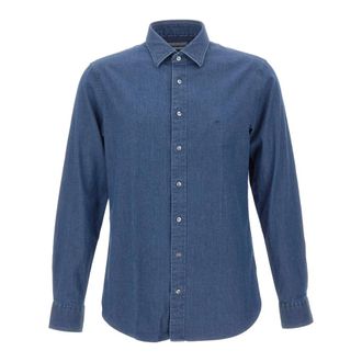 Michael Kors Heren, Overhemden, Blauw, Maat: M Denim