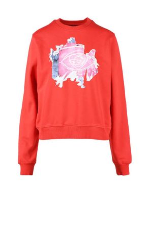 Diesel Red Cotton Sweatshirt