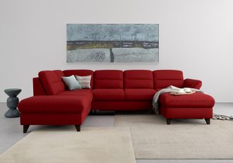 Sit&more Wohnlandschaft »Mellum U-Form« Federkern, wahlweise mit Bettfunktion, Stauraum und Armteilfunktion