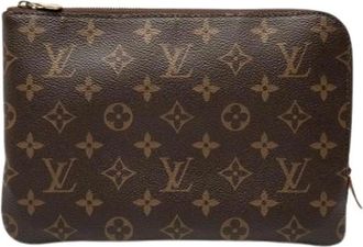 Louis Vuitton Pre-owned Clutches, female, Brown, Size: ONE SIZE Pre-owned Vintage Fabric Clutch