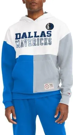 Tommy Jeans Mens Tommy Jeans White/Royal Dallas Mavericks Andrew Split Pullover Hoodie at Nordstrom, Size Xx-Large