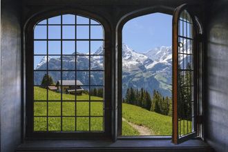 Queence Wandsticker »Südtirol« Wandsticker, Wandbild, selbstklebend, 3D, Fenster