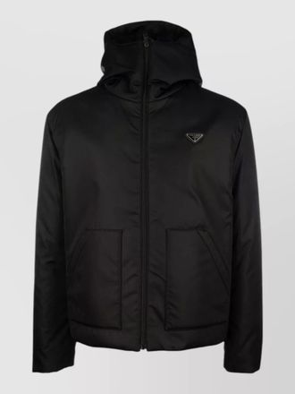 Prada hooded jacket featuring practical side pockets