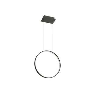 Thoro L&aacute;mpara de techo negro acero 3000k alt. 150 cm