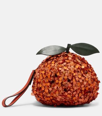 Alemais Al&eacute;mais Orange Mini sequined crossbody bag