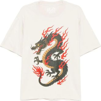 Melt T-shirt met grafische print - Beige