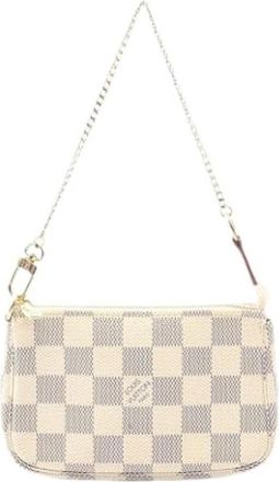 Louis Vuitton Pre-owned Mini Pochette Accessoires - Dames - Vintage Mini Tas - Wit - ONE Size - Vintage