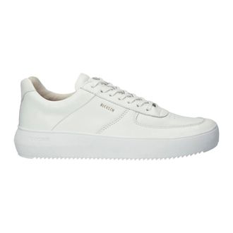 Blackstone Schoenen, Dames, Wit, 36 EU, Witte Leren Sneaker Laag