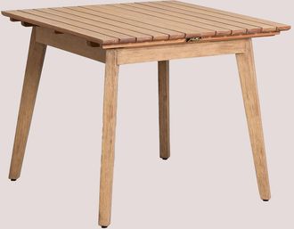Sklum Sklum - Mesa De Jard&iacute;n 90-150x90 Cm Extensible En Madera De Eucalipto Naele