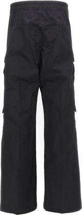 Rick Owens Mens Black Cotton Cargo Pants