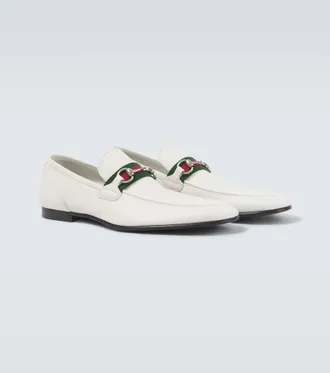 Gucci Mocasines Como de piel con Horsebit y Web
