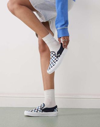 Vans Classic - Colour Theory - Sneakers tricolore blu navy a scacchi