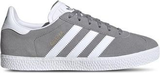 adidas Kids Originals Gazelle - Girls Grade School Shoes Grey/Gold Metallic/White Size 04.0