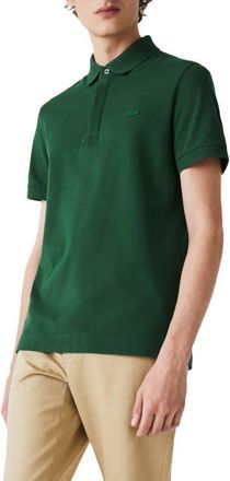 Lacoste Paris Regular Fit Stretch Polo in 132 Green at Nordstrom, Size 4