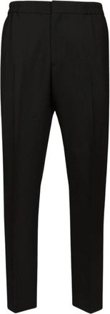 Paul Smith Wool Elasticated Waist Broeken - Heren - Nette broeken - Zwart - W32 - Wol - Broeken
