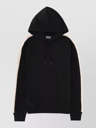 Versace Jeans Couture hooded logo sweatshirt drawstring ribbed cuffs hem