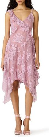 Steve Madden Dariella Lace Ruffle Asymmetric Dress in Mauve Shadows at Nordstrom, Size X-Small