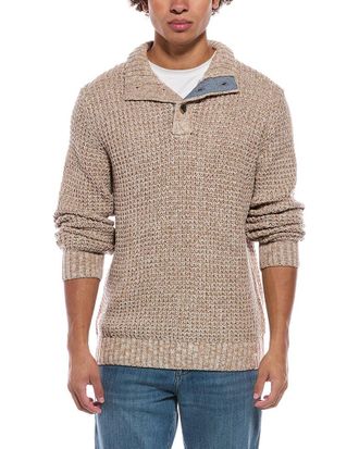 Weatherproof Vintage Textured Mixy Quarter Button Pullover