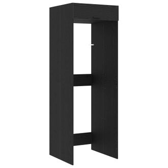 vidaXL Armario Para Lavadora Con Puerta Roble Negro 67,5 X 68 X 200 Cm Vidaxl